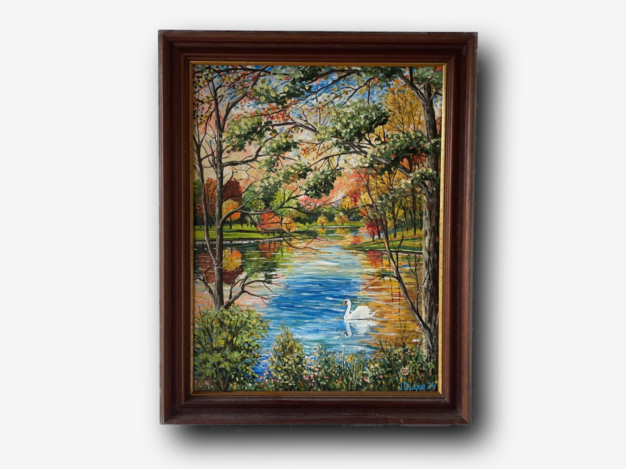 Cisne en el parque - Jorge Mario Duque Ramírez