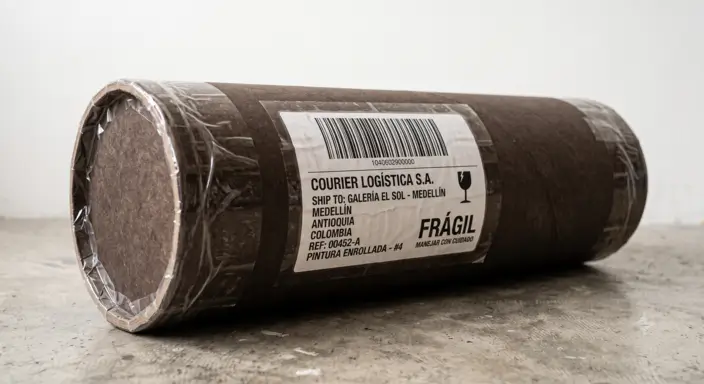 Tubo rígido para envío de lienzo enrollado